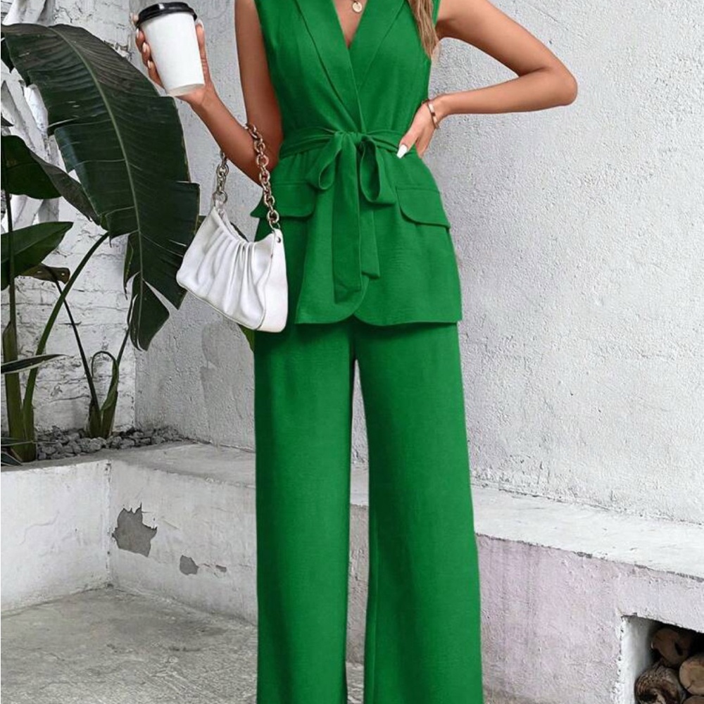 SHEIN Vibrant Green Pantsuit
